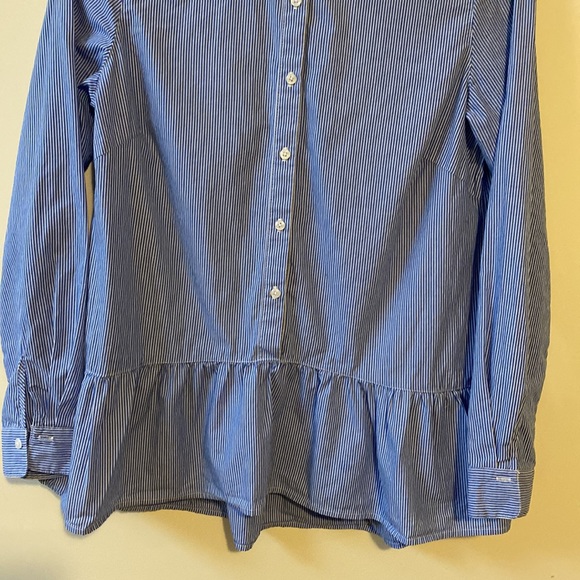 Zac & Rachel Searsucker Cotton Peplum Shirt - Picture 3 of 6